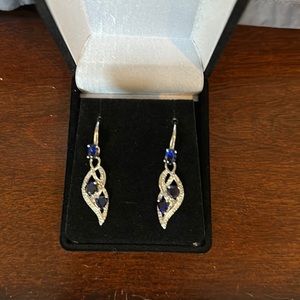 PAJ 925 Sapphire CZ Dangle earrings